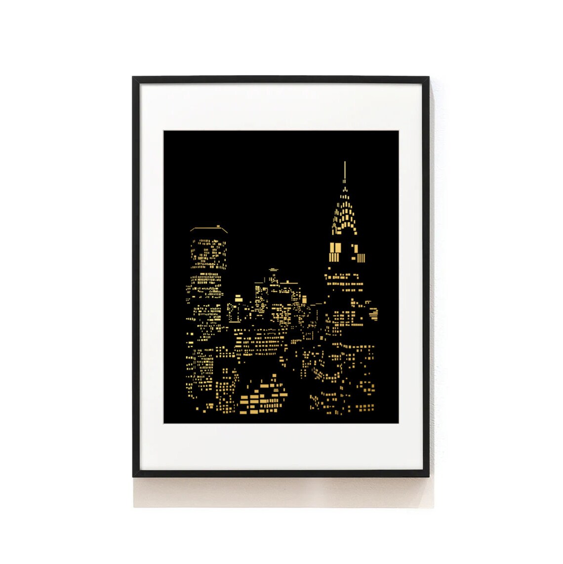 Gold New York Skyline Art Print, NYC Cityscape - Image 5