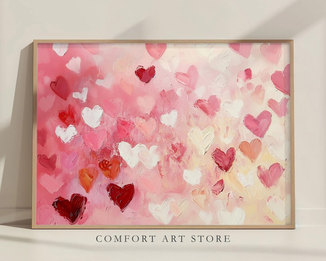 Valentines Day Heart Art Print, Antique Vintage - Image 3