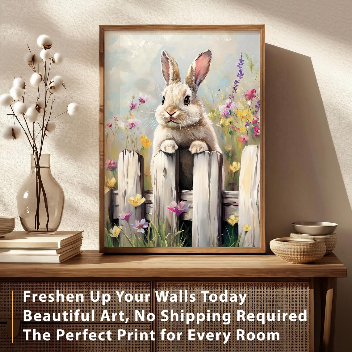 Easter Bunny Print, Cute Nursery Wall Art - Image 4