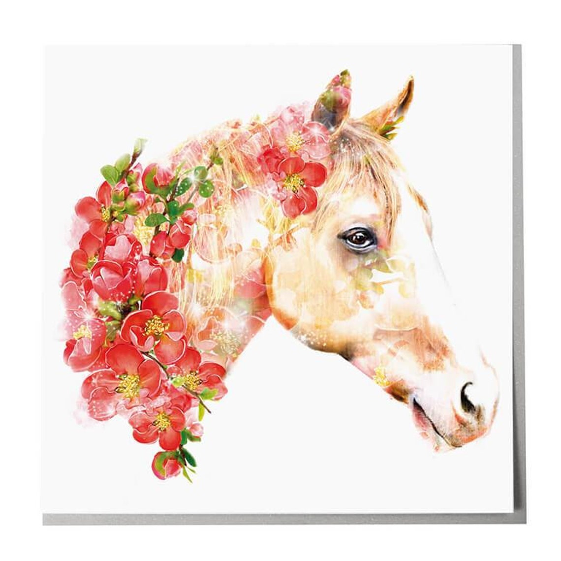 Horse Blank Art Greeting Card