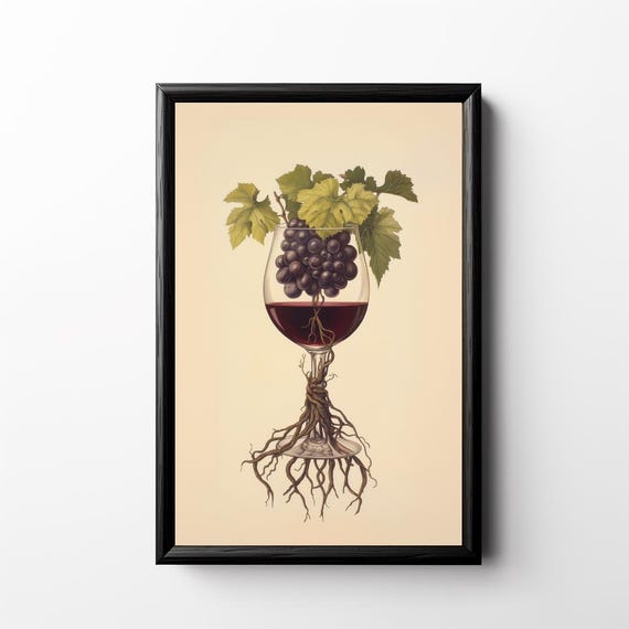 Roots Of Wine Vintage Vineyard Art Print