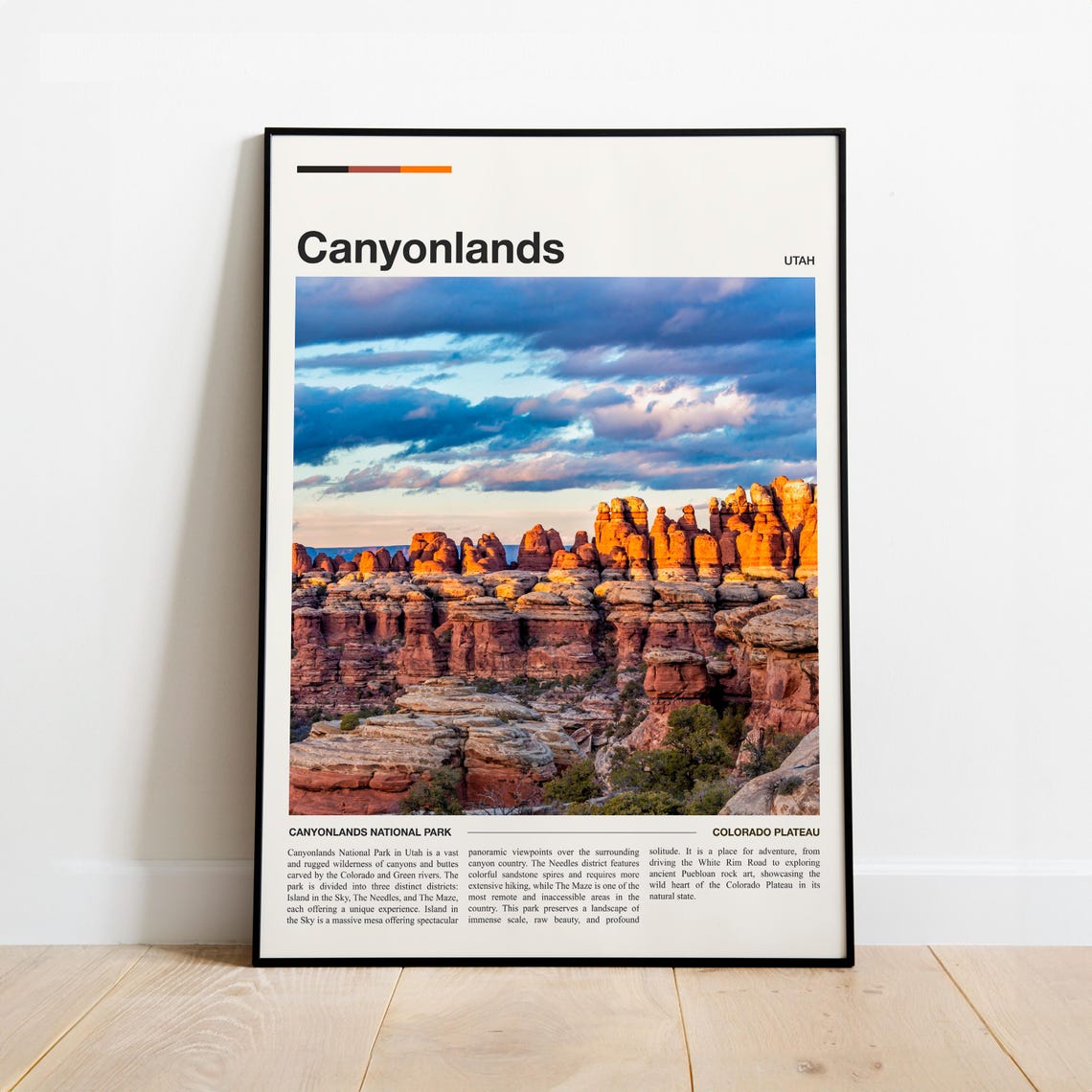 Canyonlands Utah Needles Sandstone Desert National Park Poster
