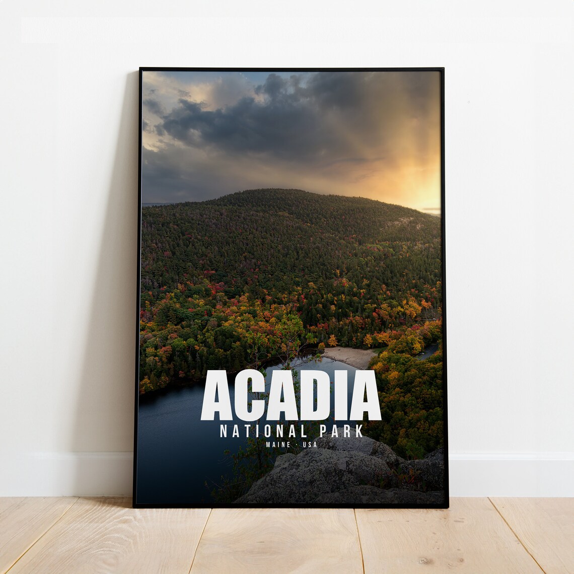 Acadia National Park Maine Autumn Foliage Mountain Vista Poster