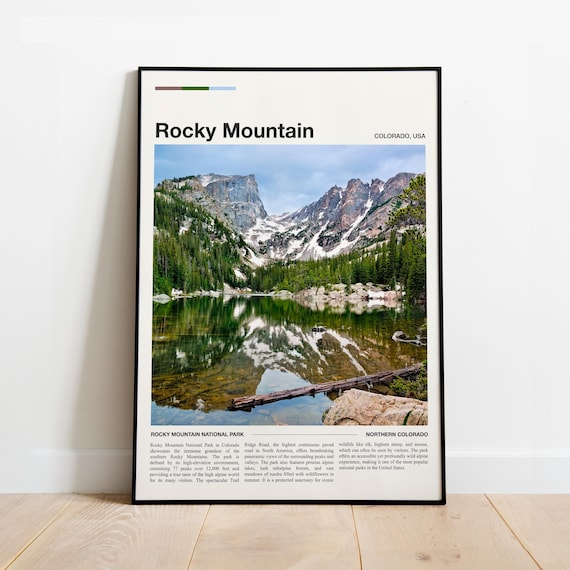 Rocky Mountain Colorado National Park Alpine Lake Reflection Poster