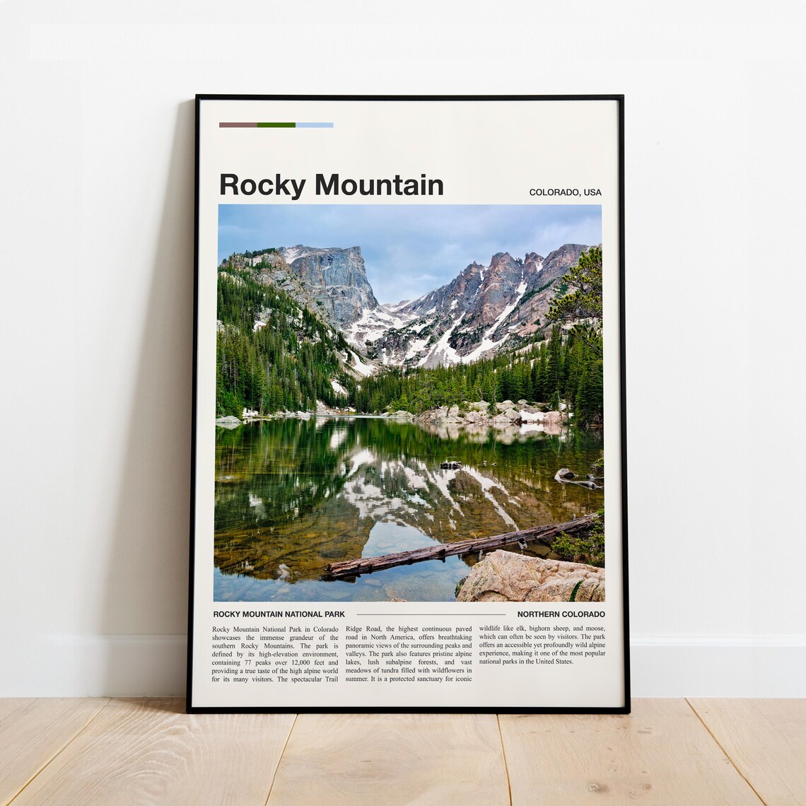 Rocky Mountain Colorado National Park Alpine Lake Reflection Poster