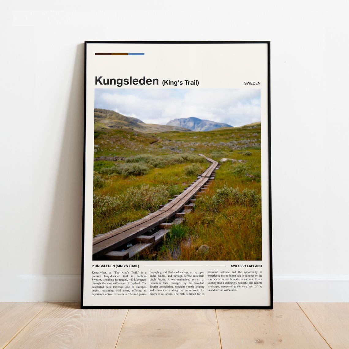 Kungsleden Kings Trail Travel Print Minimalist Modern Poster For Home Or Office