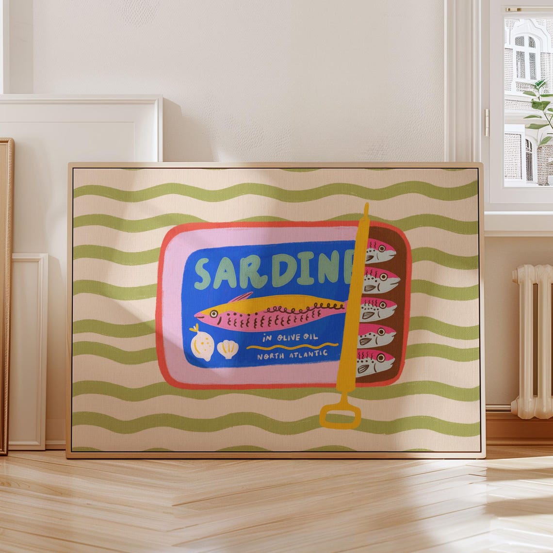 Colorful Sardine Can Olive Oil Kitchen Dopamine Maximalist Poster