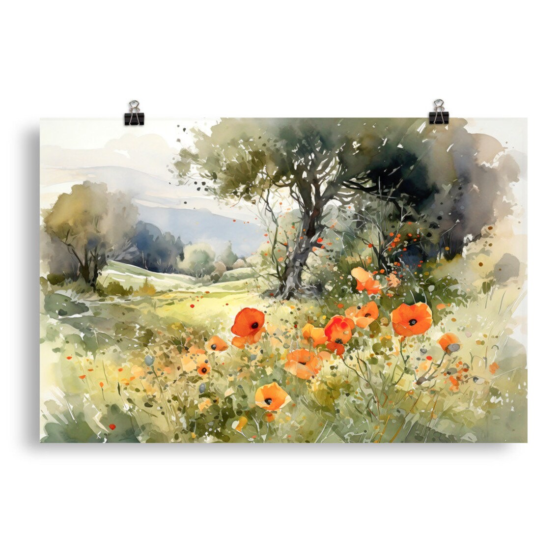 Countryside Field Landscape, Farmhouse Art Print - Image 5