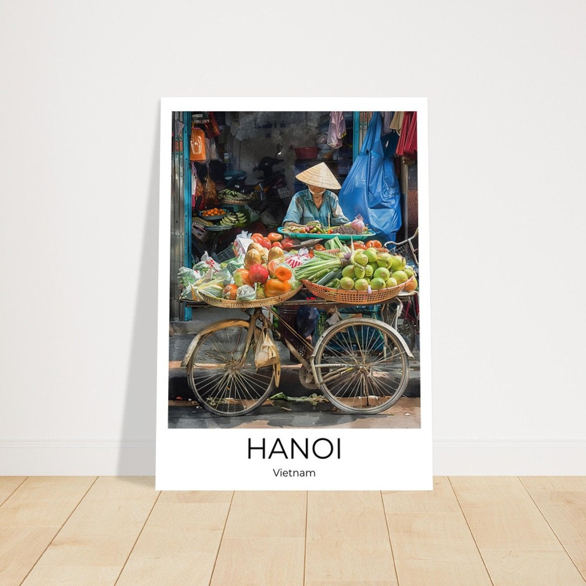 Hanoi Old Quarter Watercolor Travel Poster Of Hanoi Wall Art Hanoi Travel Vietnam Hanoi Street Life Hanoi Wall Decoration - Image 2