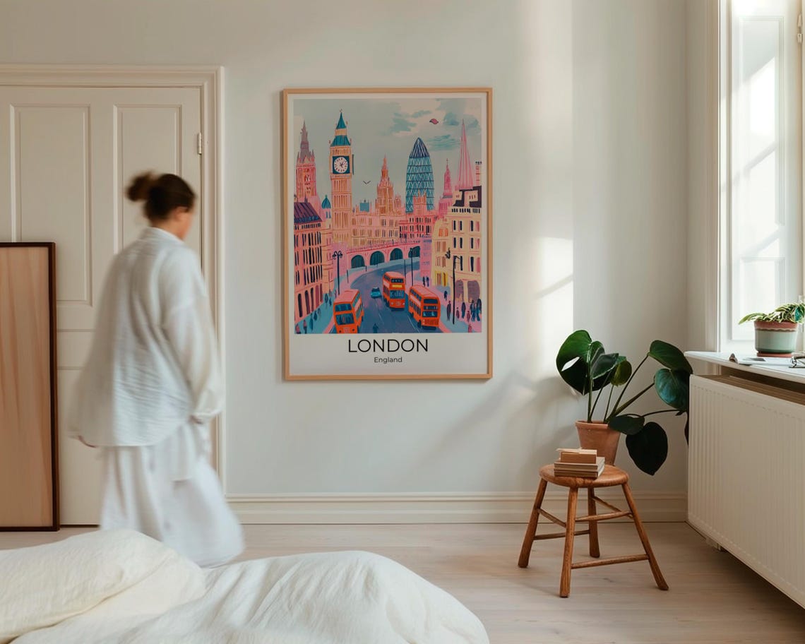 London City Wall Art London City Wall Print London Poster London Gift Travel Gift Travel Poster London City Gift - Image 5