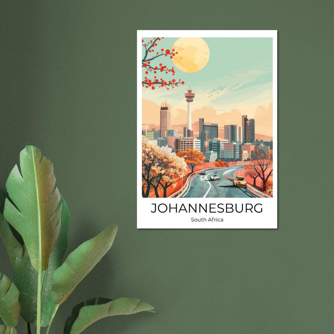 Johannesburg Travel Poster Wall Art South Africa Travel Print Johannesburg Johannesburg Memory - Image 2