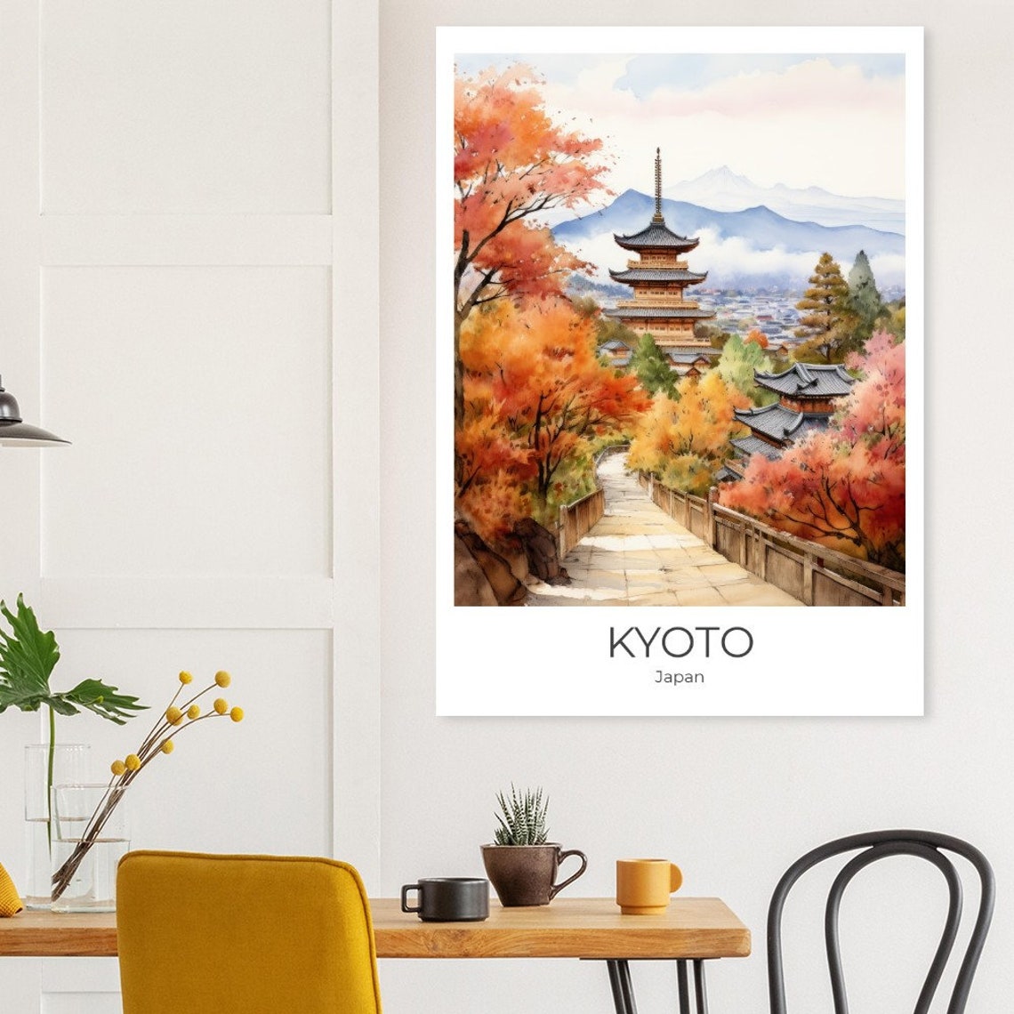 Kyoto Travel Print Watercolor Japan Memory Kyoto Gift Kyoto Wall Decoration Japan Art Kyoto Travel Memory Kyoto Travel Poster - Image 2