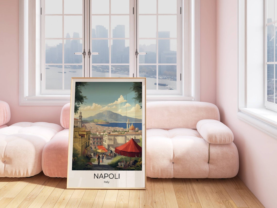 Naples Travel Poster Italy Travel Poster Travel Print Wall Art Travel Print Wall Decoration Naples Naples Travel Souvenir - Image 3