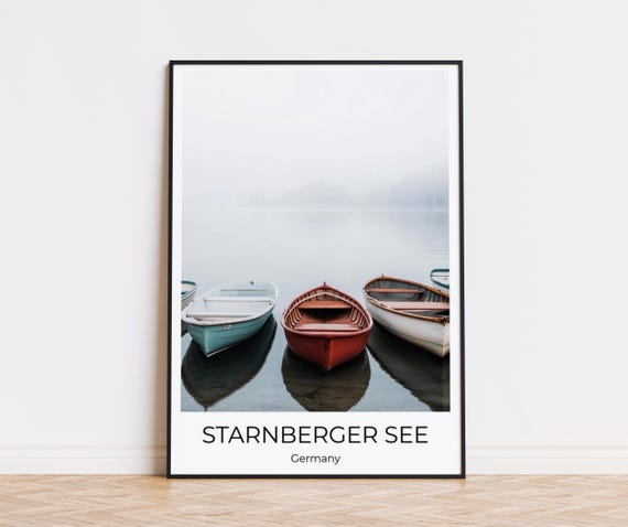 Starnberger See Travel Poster Starnberger See Wall Art Starnberger See Travel Germany Lake Starnberg Wall Decoration