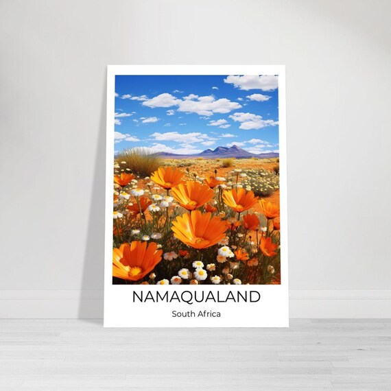 Namaqualand Travel Poster Namaqualand Wall Art South Africa Travel Print Namaqualand South Africa Wall Decoration