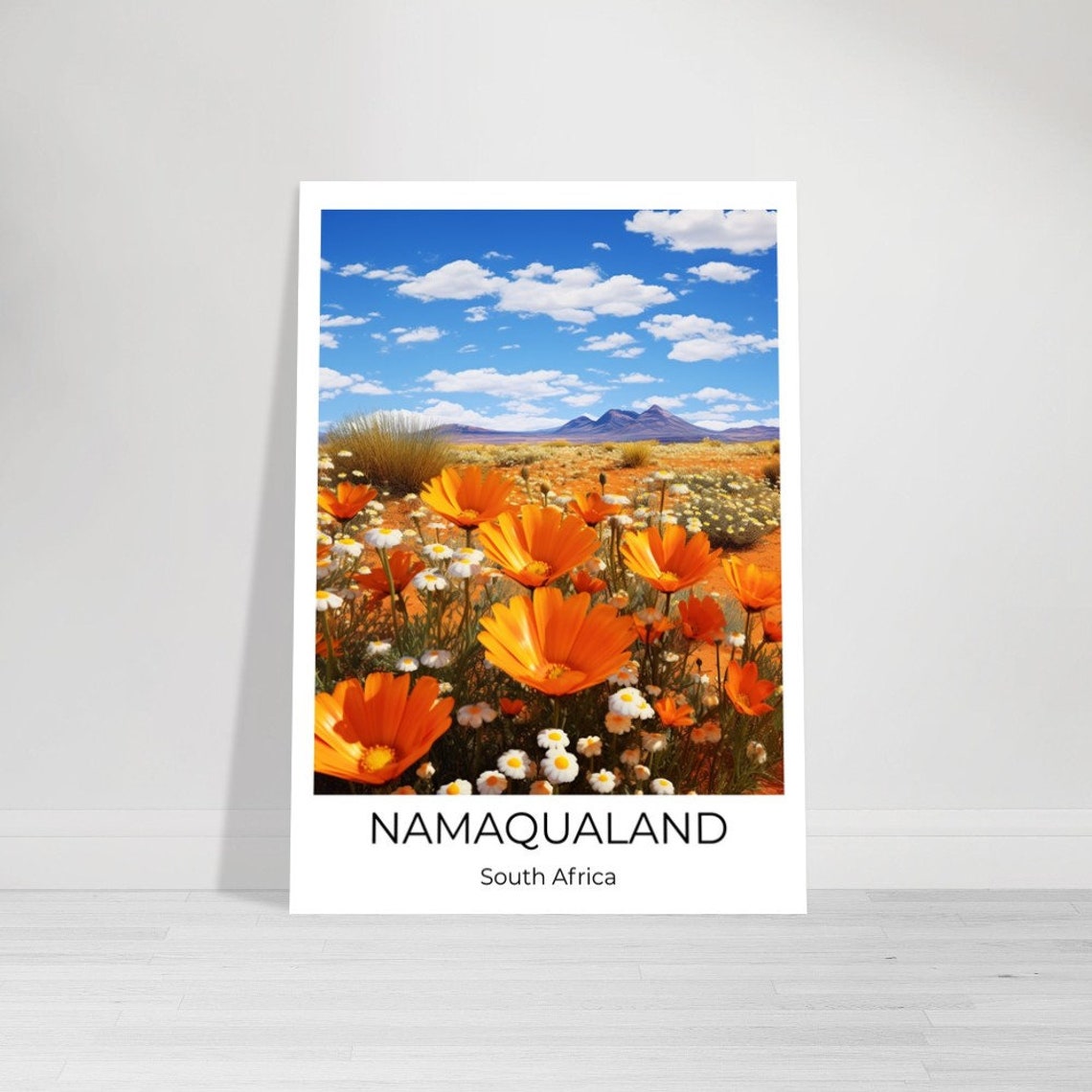 Namaqualand Travel Poster Namaqualand Wall Art South Africa Travel Print Namaqualand South Africa Wall Decoration