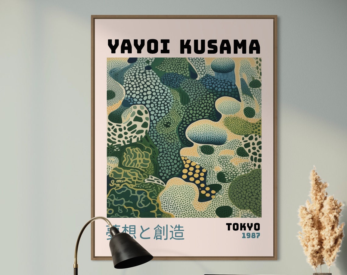 Yayoi Kusama Minimalist Travel Poster