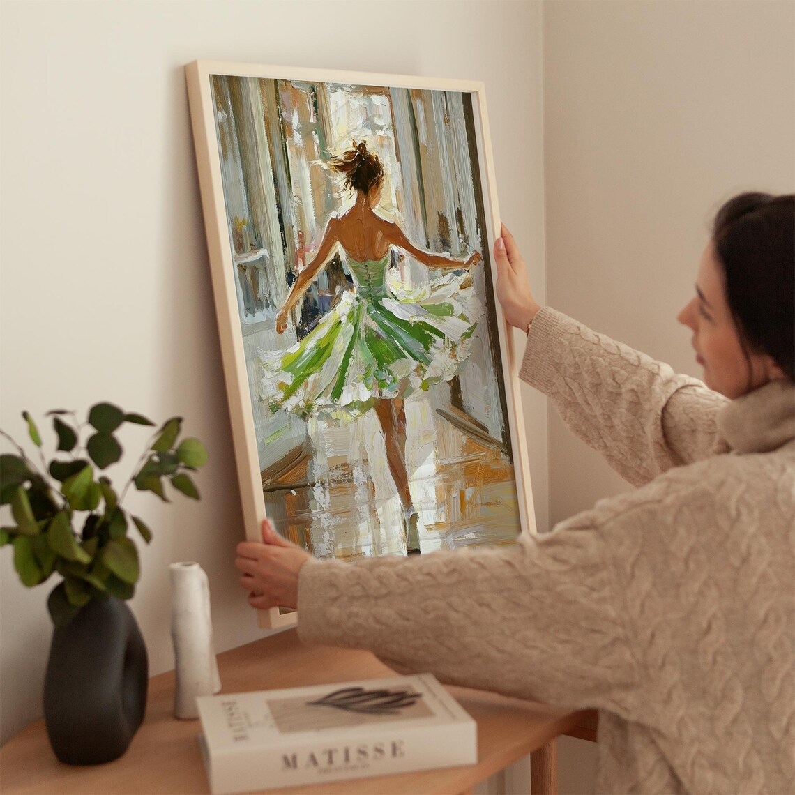Ballet Dancer Art Print, Elegant Ballerina Painting - Image 3