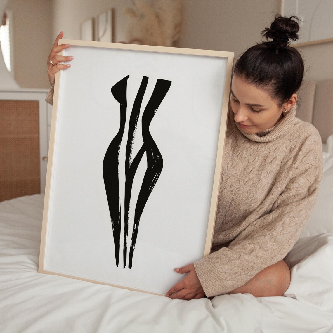 Abstract Female Form, Minimalist Monochrome Art Print - Image 5