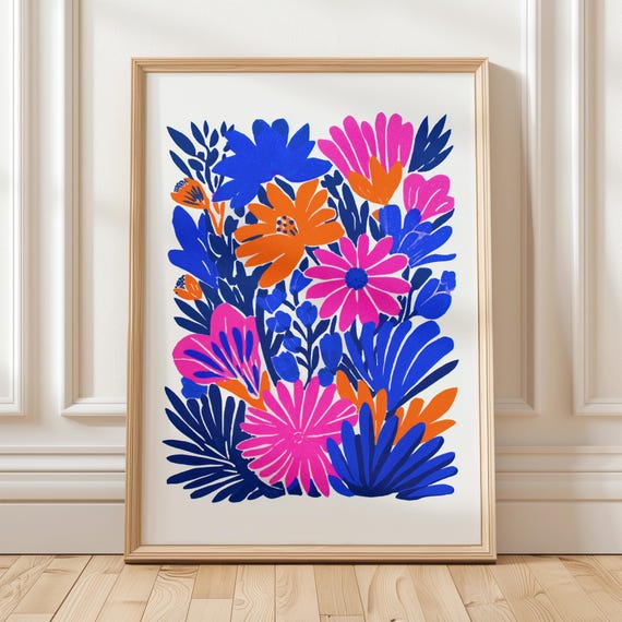 Bold Floral Modern Botanical Art Print