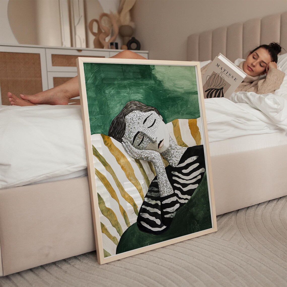 Dreamlike Abstract Portrait, Modern Wall Decor - Image 2