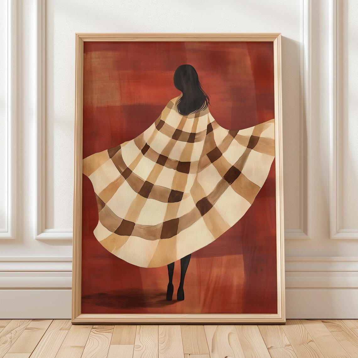 Abstract Female Silhouette, Minimalist Contemporary Poster