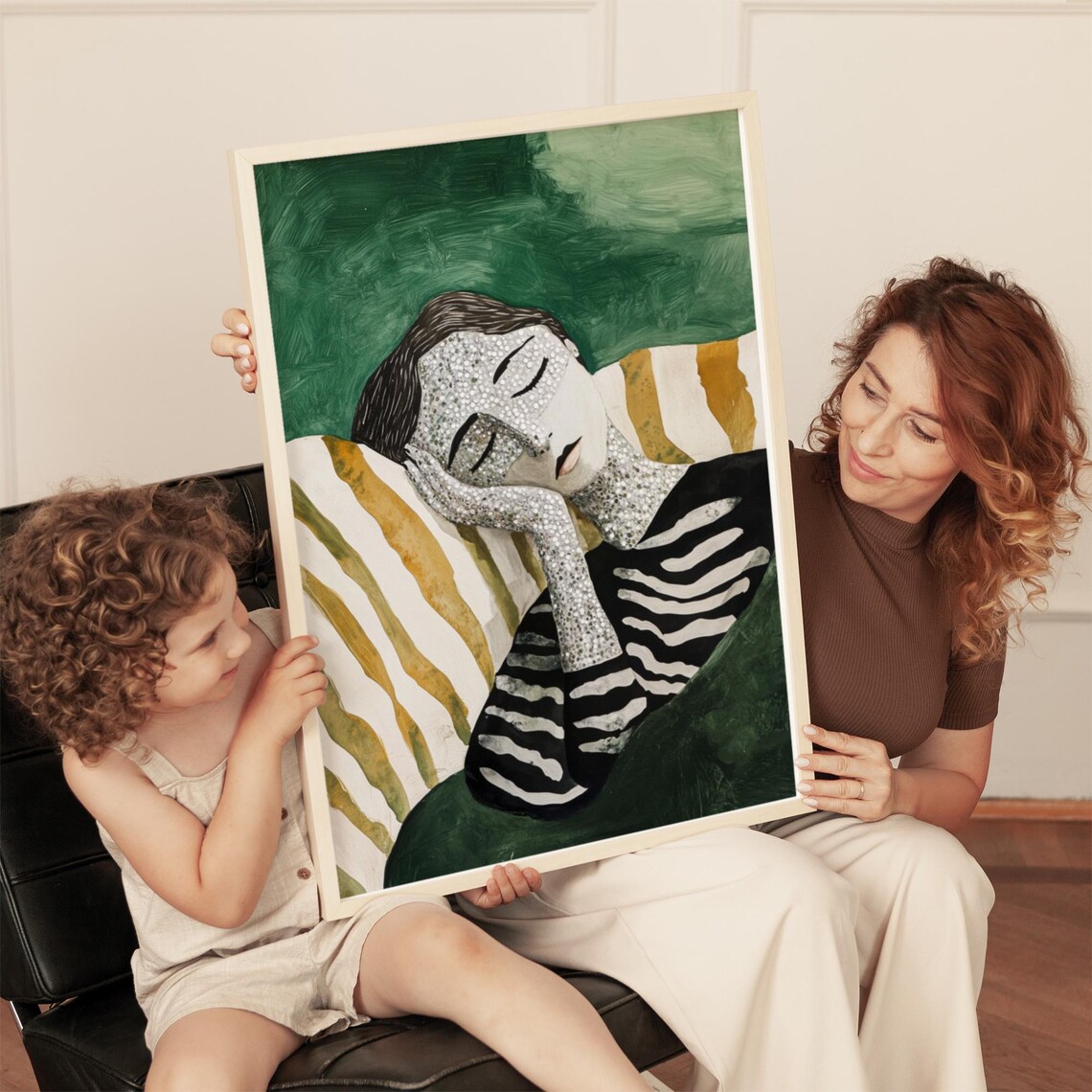 Dreamlike Abstract Portrait, Modern Wall Decor - Image 3