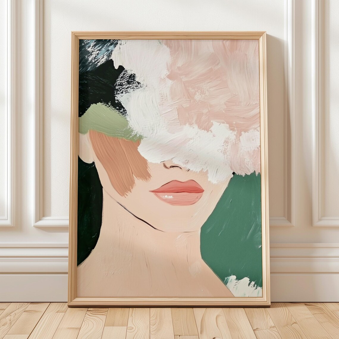 Abstract Floral Woman, Modern Feminine Art Print