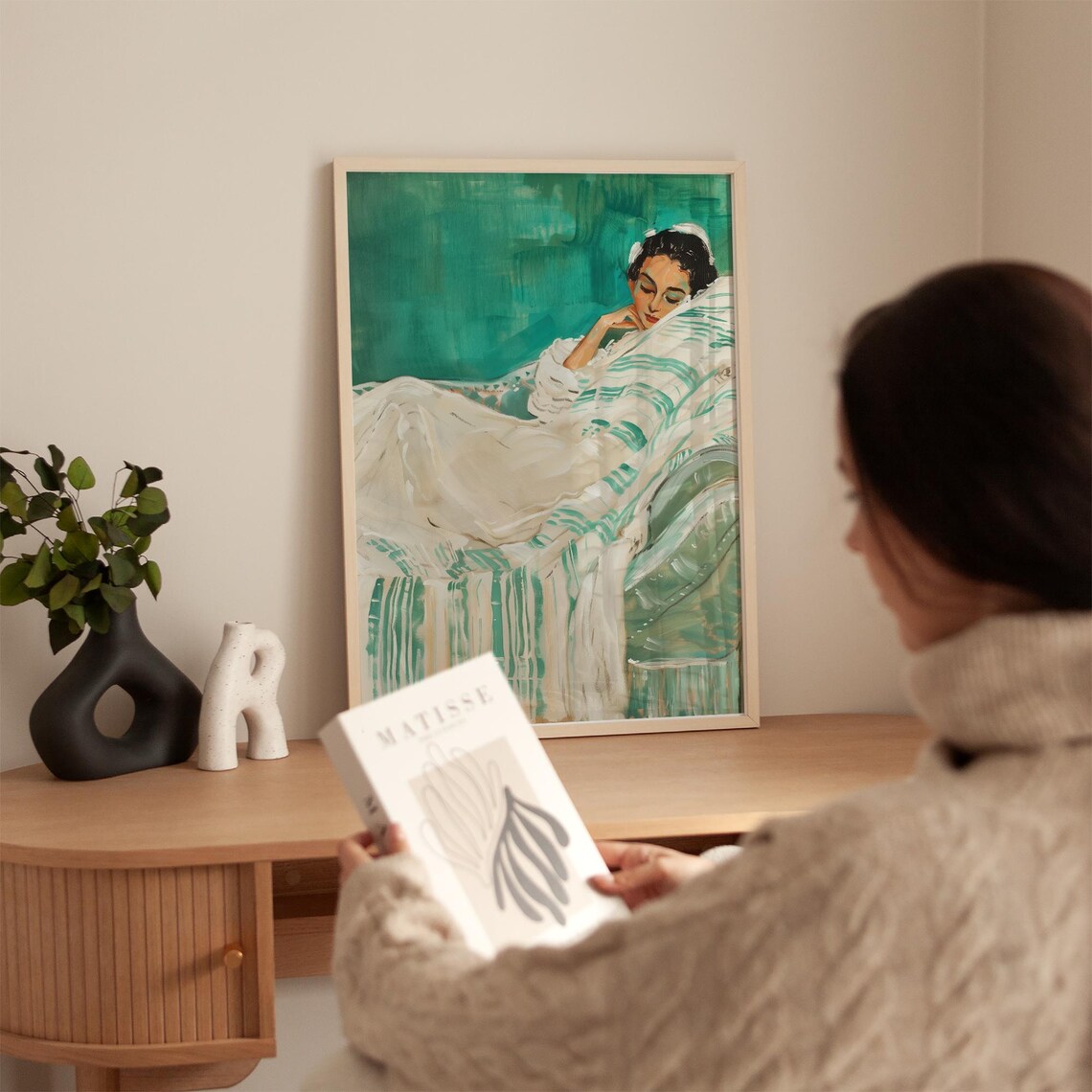 Sleeping Woman, Minimalist Bedroom Decor Poster - Image 5