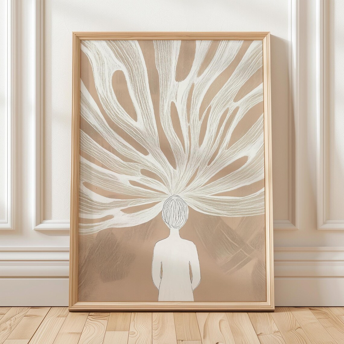 Abstract Flowing Thoughts, Minimalist Line Art