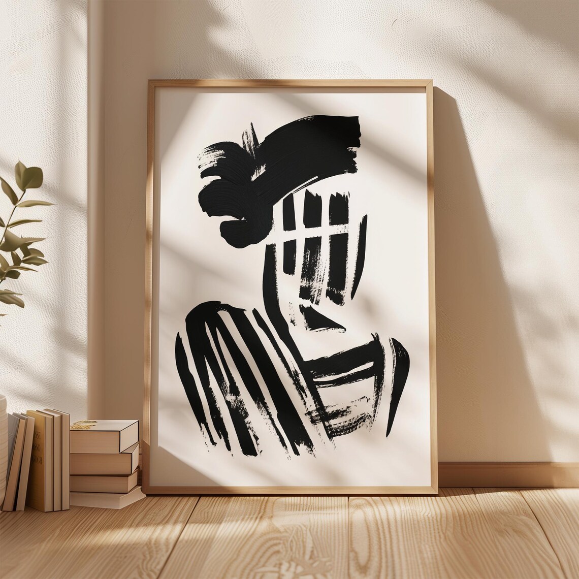 Abstract Brush Stroke Art, Minimalist Wall Art - Image 5