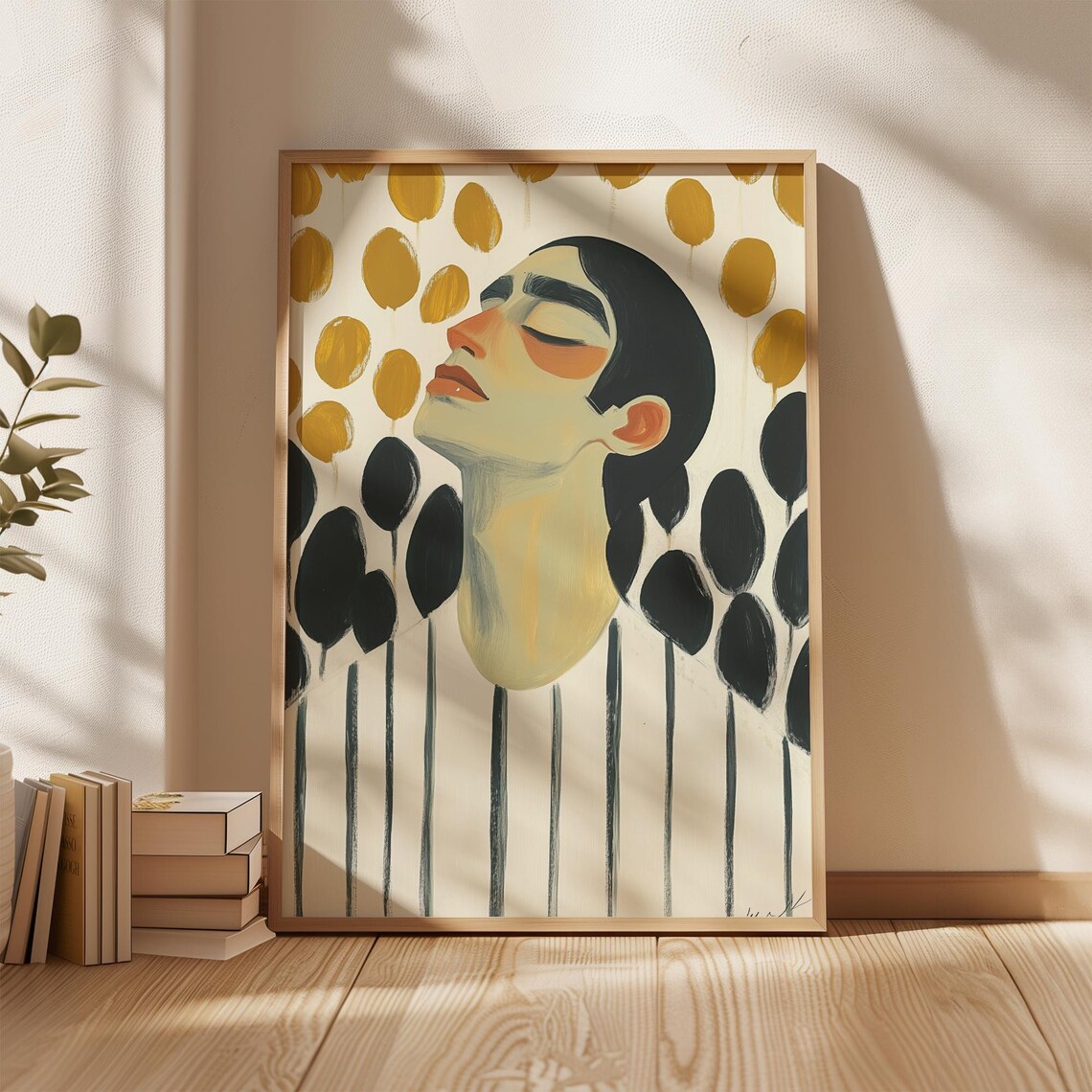 Dreamy Modern Man In Golden Abstract Forms - Image 4