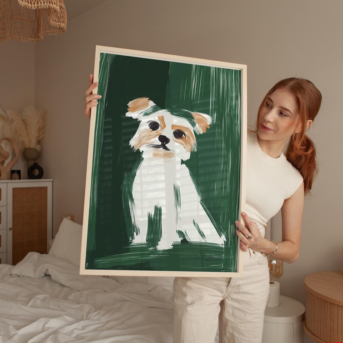 Puppy Pet Portrait, Minimalist Dog Illustration - Image 4