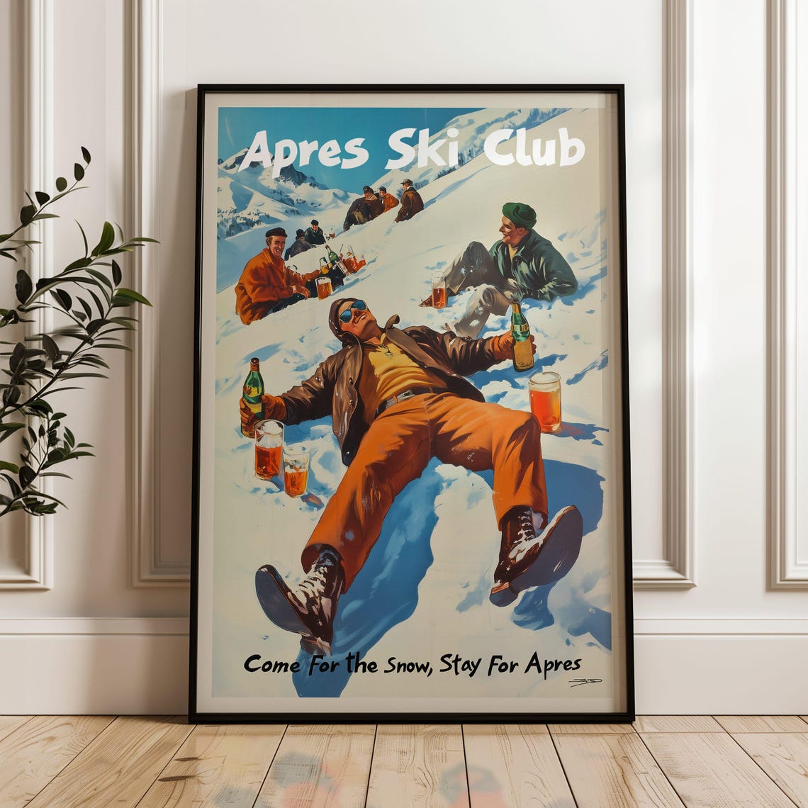Drunk Apres Ski Cub Vintage Austrian Poster - Image 3