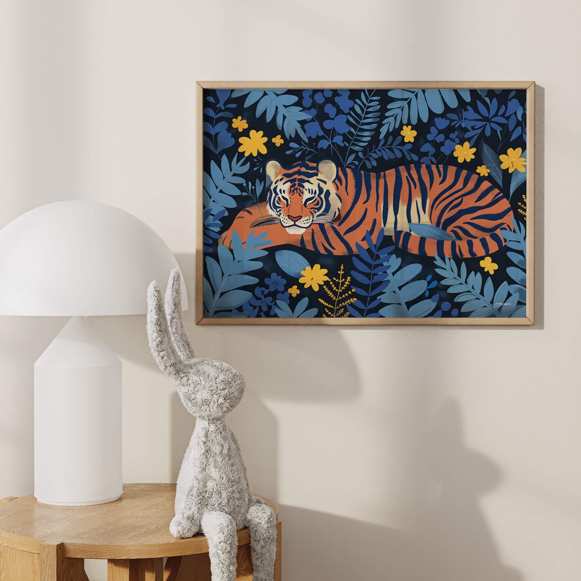 Sleeping Tiger Wildlife Artwork, Nursery Poster - Image 5