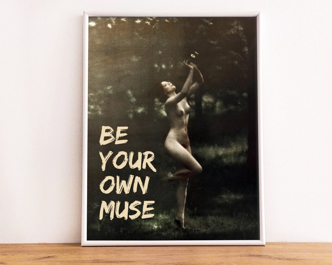 Be Your Own Muse Vintage Forest Dancer Quote Empowerment Poster - Image 2