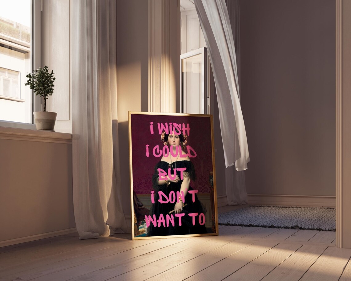 Altered Art Print, Pink Graffiti Maximalist Poster - Image 5