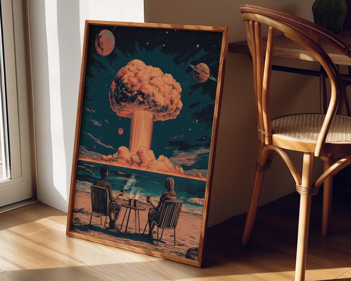 Psychedelic Vintage Retro Surreal Art Print - Image 6