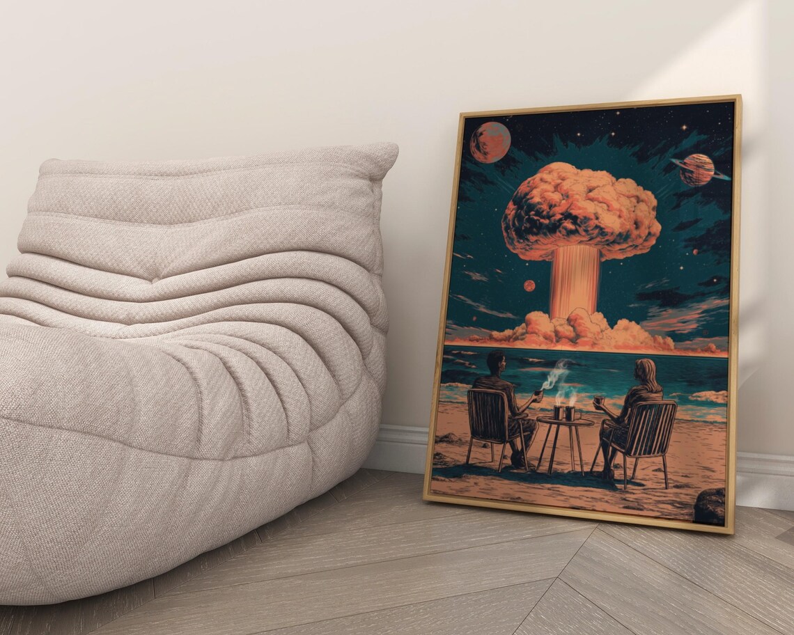 Psychedelic Vintage Retro Surreal Art Print - Image 4