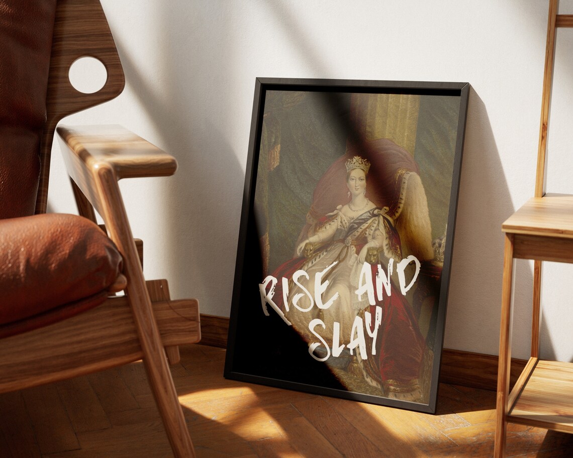 Rise And Slay Funny Victorian Quote Art Print - Image 3