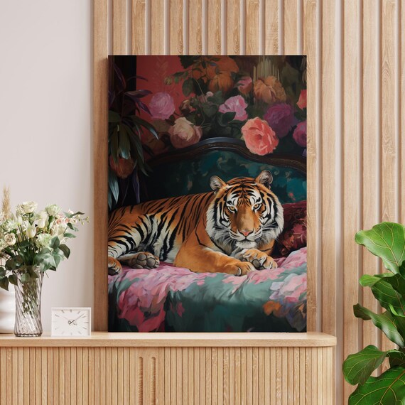 Tiger Wall Art Majestic Tiger Print Large Tiger Artwork Elegant Animal Luxury Tiger Home Decor Tiger Painting