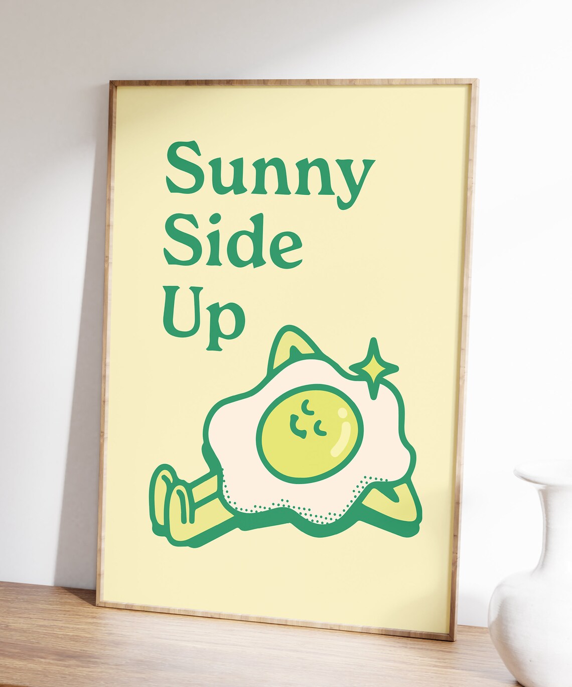 Sunny Side Up Positive Retro Quote Art Print - Image 3