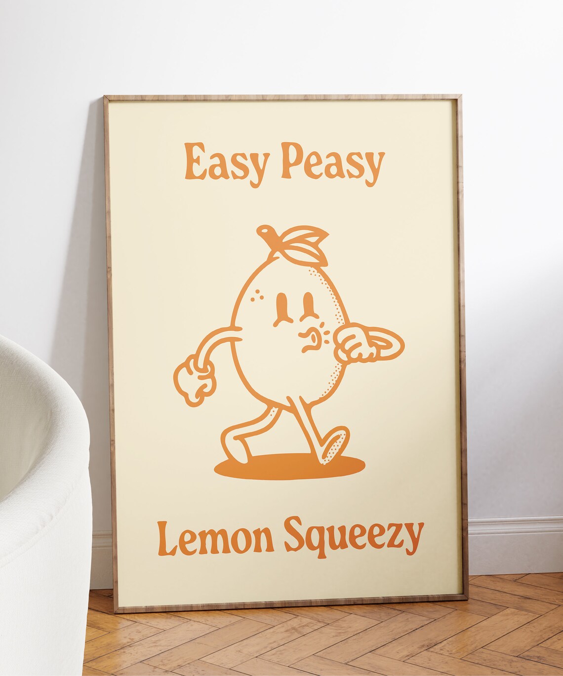 Easy Peasy Lemon Squeezy Retro Character Art Print - Image 7