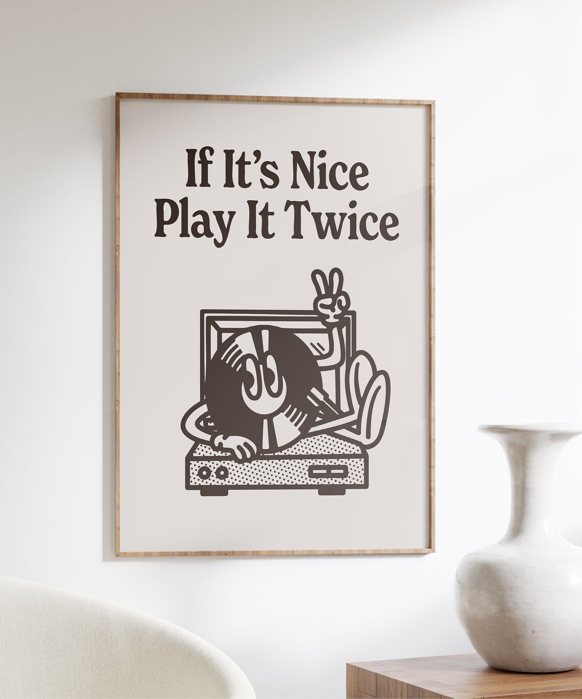 Play It Twice Retro Music Decor Art Print - Image 4