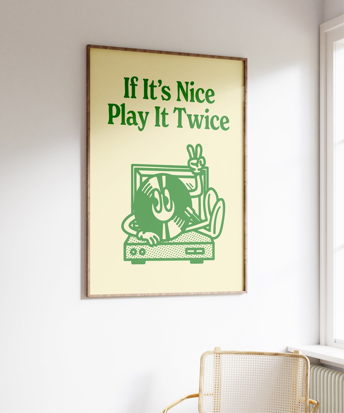 Retro Record Player Music Art Print, Groovy Cartoon - Image 3