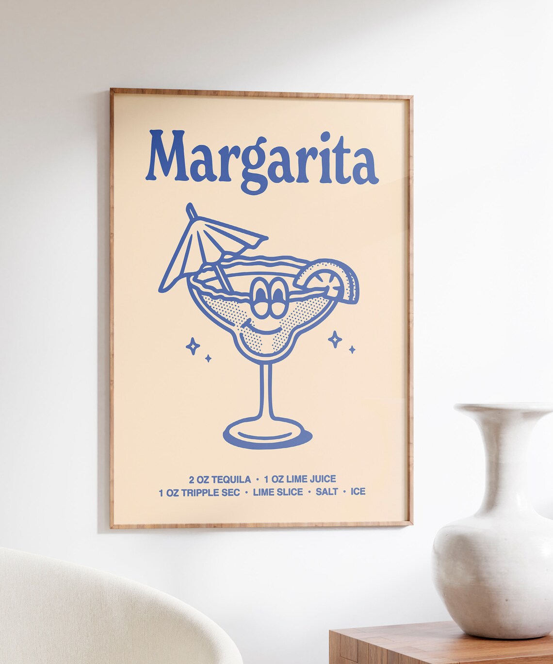 Margarita Wall Art Printable Bar Cart Decor Retro Aesthetic Art Print Retro Preppy Wall Art Margarita Cocktail Wall Art Bar Cart Decor - Image 5