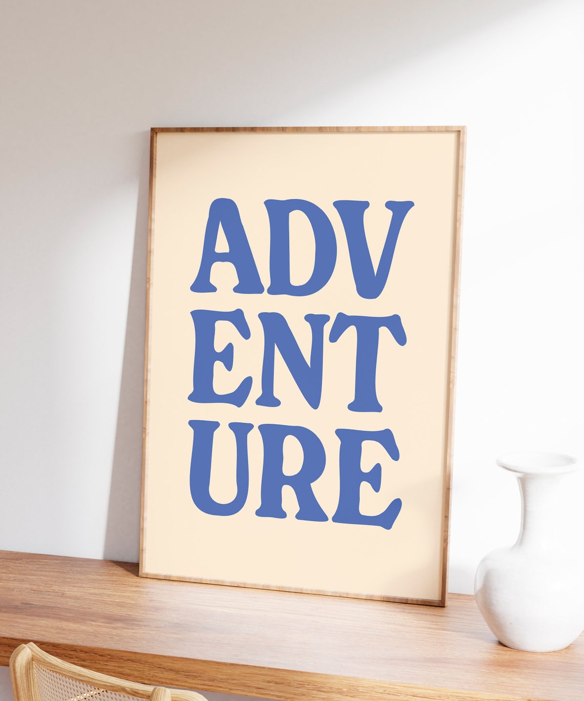 Adventure Stacked Blue Bold Typography Retro Wanderlust Quote Poster - Image 5