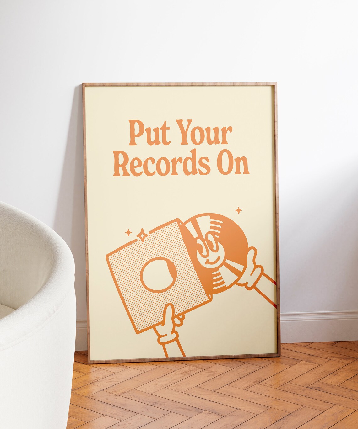 Put Your Records On Retro Music Poster, Vintage Art Print - Image 3