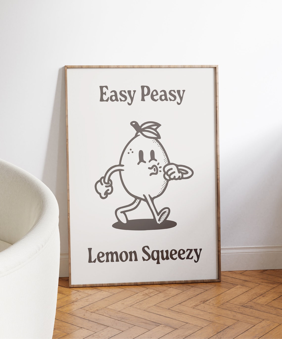 Easy Peasy Lemon Squeezy Retro Cartoon Character Quote Poster - Image 5