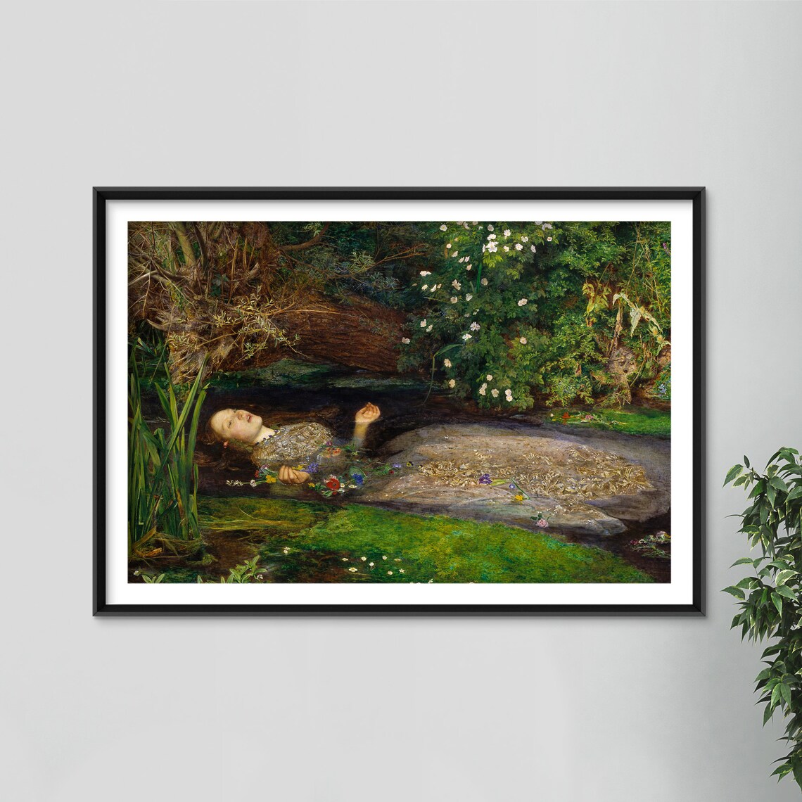 Ophelia by John Everett Millais, Art Print - Image 2